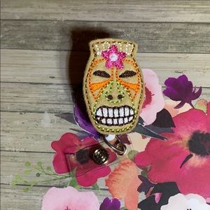Felt Badge Reel Tiki